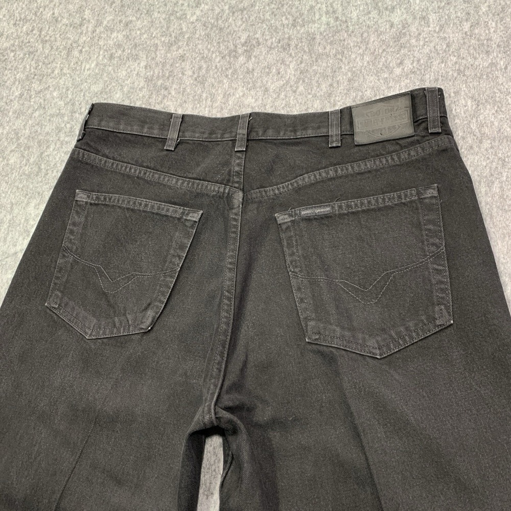 Harley Davidson Men's Black Core Straight Leg Jeans - Size 36x36 - Picture 6 of 16